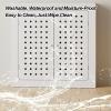 KLWQR Modern Pegboard-Style Radiator Cover with Double Doors, Shelf and Pegboard Panels, 50 x 70 x 20 cm (20 x 28 x 8 in) view 4