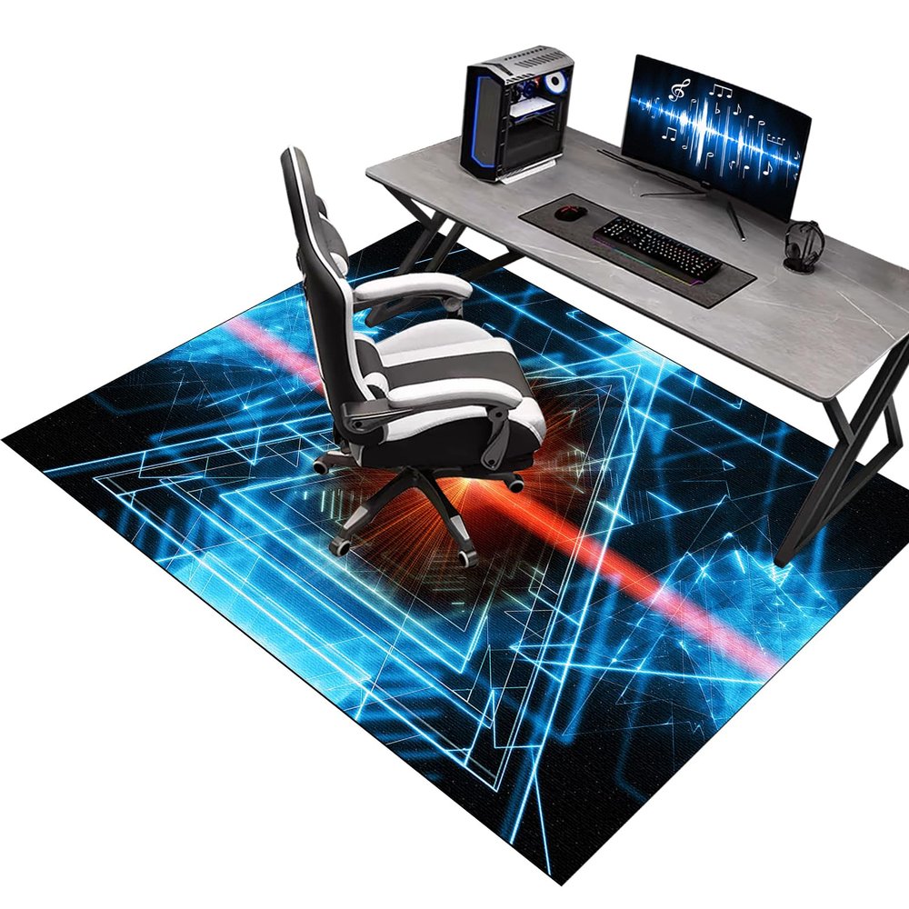Non-Slip Gaming Chair Mat for Hard Floors, 63 x 71 in