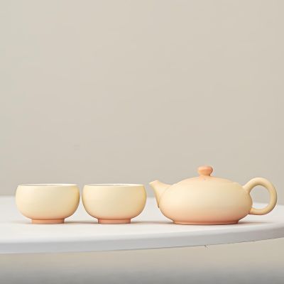 YoeEoay Asian Tea Set, 160 ml Teapot with Strainer & 95 ml Tea Cups, Set of 2 or 4