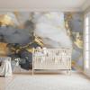 Non-Woven Photo Wallpaper, Luxurious Gilded Marble Gray, 450 x 315 cm view 2