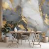 Non-Woven Photo Wallpaper, Luxurious Gilded Marble Gray, 450 x 315 cm view 3