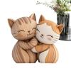 Cat Desk Sign – 2D Pair of Cats Wooden Decor view 1