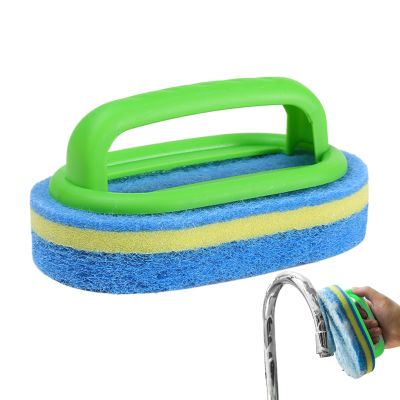 Kitchen Sponge with Handle, Scrubbing Pad Cleaner