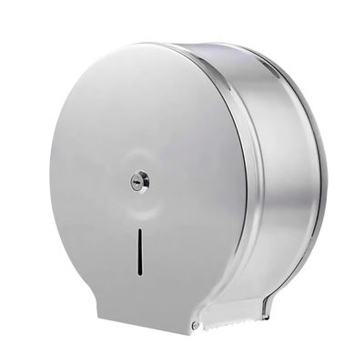 Cabilock Round Stainless Steel Toilet Paper Holder with Shelf, Easy to Install, Modern Design for Bathrooms and Hotel Rooms