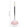 BUGUUYO Toilet Plunger with Long Handle, Reusable Rubber Suction Cup view 2