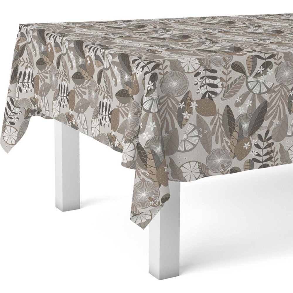 ECOMMERC3 Washable Rectangular Oilcloth Tablecloth 240 x 140 cm, Mandarin Brown