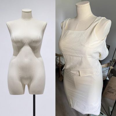 BCJMKDX Plus-Size Headless Curvy Full-Body Mannequin, Black, Stand A