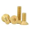 YAKUFAST DIN7991 Brass Flat-Head Screws M2–M10, Pure Brass Hex Socket Countersunk Screws (35 mm, M6, 5 pcs) view 2