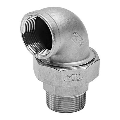 90-Degree Elbow Fitting, Female-to-Male Thread, 304 Stainless Steel