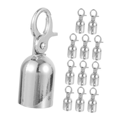 Hoement Zinc Alloy Rope End Caps, Deformation-Resistant, 12 Pieces with Secure Hooks for Crowd Management and Exhibitions