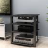 Multifunctional Storage Rack for Wi-Fi Router and Media Devices, Black, 70 × 55 × 90 cm view 1