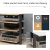 Multifunctional Storage Rack for Wi-Fi Router and Media Devices, Black, 70 × 55 × 90 cm view 3