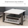 Multifunctional Storage Rack for Wi-Fi Router and Media Devices, Black, 70 × 55 × 90 cm view 4