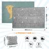 Soft Flannel Travel Blanket, Lightweight, Golden Dog, Teal Blue, Glow-in-the-Dark Stars, 165 x 140 cm view 3