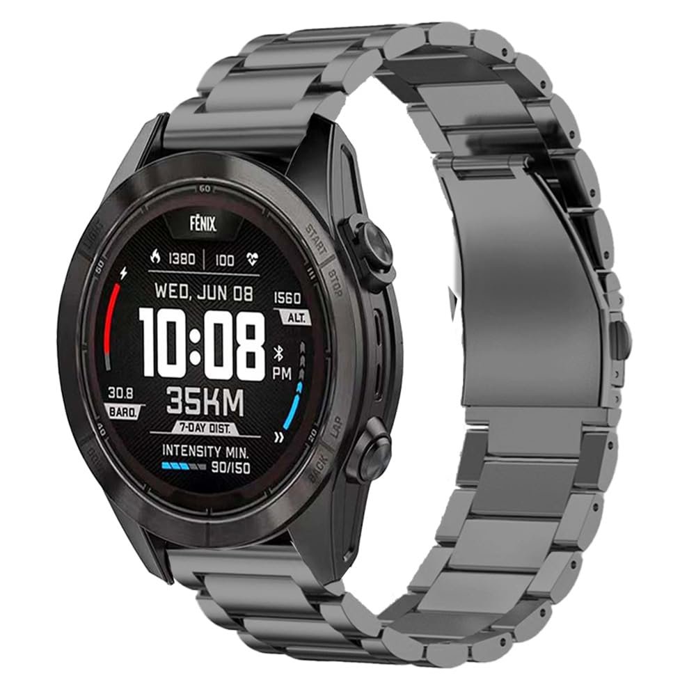 synsing Titanium Watch Band: 18mm for Vivoactive 4S/3S and Venu 2S/3S; 22mm for Fenix 9/8 47mm and Forerunner 965; 26mm for Fenix 9/8 51mm, Enduro 3 51mm and 7X Pro Sapphire Solar