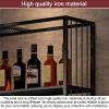 Black Metal Wall-Mounted Wine Rack with Glass Holder, 179.8 cm view 4