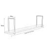 Wrought-Iron Wine Rack and Solid Wood Plant Stand, 1-Tier Hanging Shelf view 3