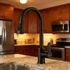Black Kitchen Faucet with Pull-Down Spray, 3 Modes view 4