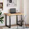 Bucmath Rectangular Tabletop 100 x 80 x 4 cm, Solid Acacia Wood, Natural Finish view 3