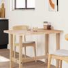 Bucmath Rectangular Tabletop 100 x 80 x 4 cm, Solid Acacia Wood, Natural Finish view 4