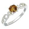 SILVERTROVE Lab-Created Andalusite Silver-Plated Band Ring for Men and Women view 1