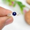 SILVERTROVE Blue Sapphire (Linde Star, Lab-Grown) Silver-Plated Band Ring view 2