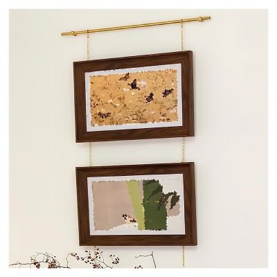 AMUFJJ Adjustable Picture Hanging Rail Set for Gallery Walls, Temporary Frame Hanger Kit for Hallways, Hotels and Exhibition Rooms (1.8 m/5.9 ft Rail, 1.5 m/4.9 ft Chain)