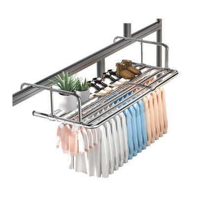 Extendable Stainless Steel Hanging Drying Rack, 160 cm, 6 Rods
