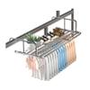 Extendable Stainless Steel Hanging Drying Rack, 160 cm, 6 Rods view 1