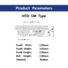 PJLANG HTD5M-880 Rubber Synchronous Timing Belt, 880 mm, 176 Teeth view 2