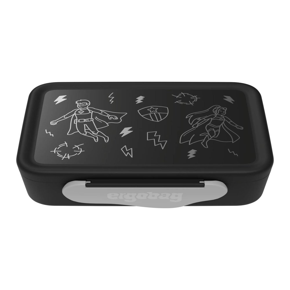 ergobag Superhero Lunch Box - Black