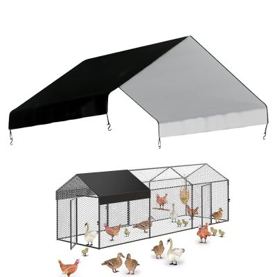 Chicken Coop Tarp Cover, Waterproof Outdoor Coating, Reinforced Roof Cover