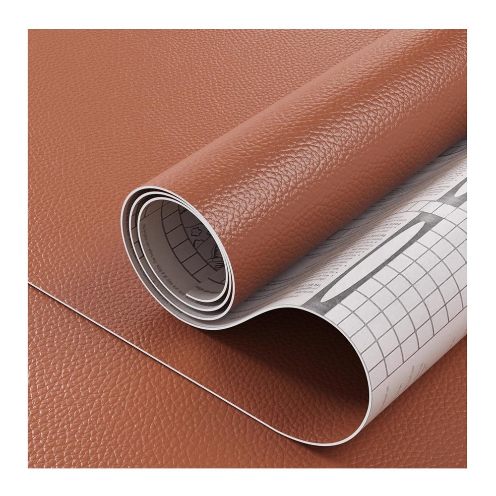 Self-Adhesive Faux Leather Repair Patch Roll, Light Brown, 500 x 60 cm