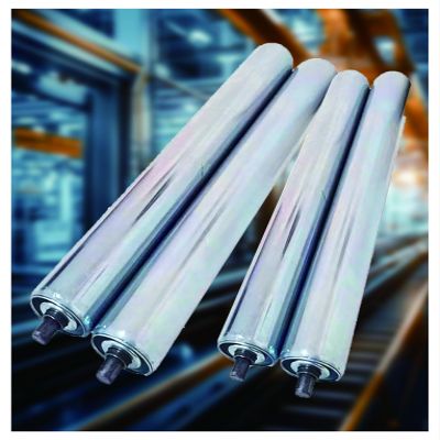 Galvanized Steel Conveyor Rollers, 38 mm Diameter, 300–1000 mm Length, Transfer Rollers for Woodworking and Pet Fences, 50 mm Diameter, 4-Pack