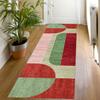 ZDYHMrj Red and Green Non-Slip Washable Runner Rug, 43.3 x 98.4 in view 2