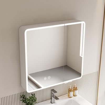 Aluminum Medicine Cabinet with LED Light and Anti-Fog Mirror