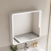 Aluminum Medicine Cabinet with LED Light and Anti-Fog Mirror view 1