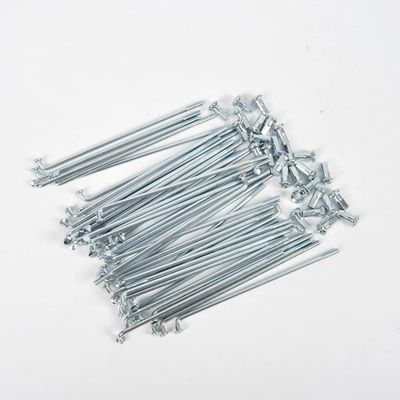 12G Bicycle Spokes, Silver Carbon Steel, for E-Bikes, with 12 mm Nipples, 45–305 mm