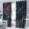 MULERN Gray-Red Galaxy Dragon Wolf Blackout Curtains, 2-Piece Set, 137 x 117 cm view 2