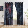 MULERN Gray-Red Galaxy Dragon Wolf Blackout Curtains, 2-Piece Set, 137 x 117 cm view 3