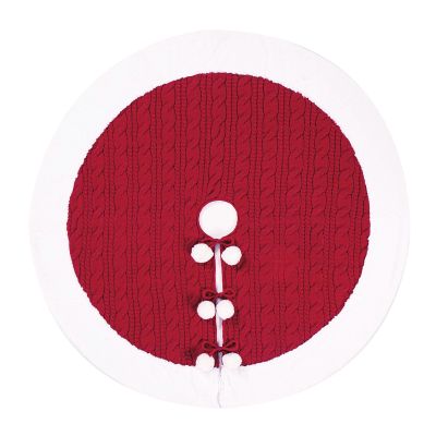 Xanorrg Red Plaid Christmas Tree Skirt