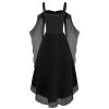 Women's Halloween Renaissance Costume Gothic Medieval Trumpet-Sleeve Corset Maxi Dress view 3