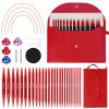 Coopay Interchangeable Circular Knitting Needle Set, 3.0–10.0 mm, Red view 1