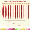 Coopay Interchangeable Circular Knitting Needle Set, 3.0–10.0 mm, Red view 2