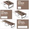 CCUKTFN Large Conference Table with Cable Management and Black Metal Frame for 8–12 People view 2