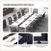 CCUKTFN Large Conference Table with Cable Management and Black Metal Frame for 8–12 People view 3