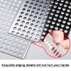 304 Stainless Steel Perforated Sheet, 8 mm Holes, Decorative Metal Panel, 30 × 700 cm (11.8 × 275.5 in) view 2