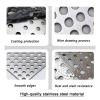 304 Stainless Steel Perforated Sheet, 8 mm Holes, Decorative Metal Panel, 30 × 700 cm (11.8 × 275.5 in) view 4