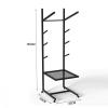 Home Gym Storage Rack - Yoga Mat and Gym Ball Holder, Wheeled Foam Roller Stand, Fitness Equipment Organizer view 4