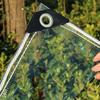Generic Waterproof Transparent 0.35 mm PVC Tarp with Eyelets, 1.6 m, 1.7 m, 1.8 m, 2.2 m or 2.6 m, 50 cm Spacing, 400 g/(1.5 x 3.0 m) view 1